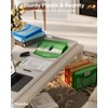 ThinkTex Plastic Expanding File Folder, Transparent envelopes with Snap Closure,No