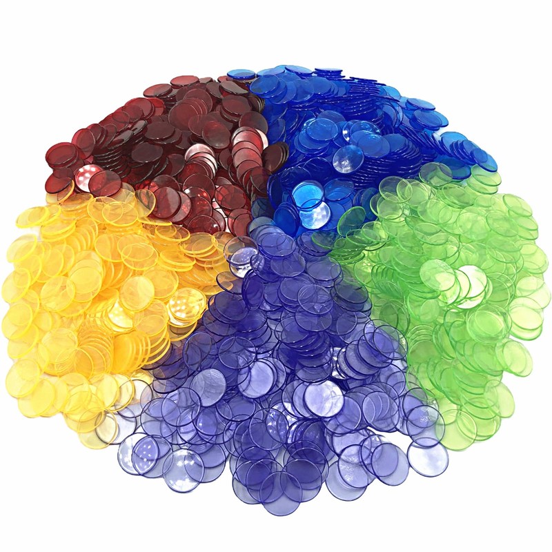 YH Poker 1000 Bingo Chips Markers Tokens - Plastic Discs