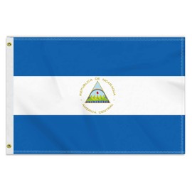 2×3 FT Nicaragua Flag, Medium 60×90 150D Nicaraguan Outdoor Banner,Double Side Printing American Decor For Patio Garden With Brass Gromment