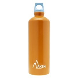 LAKEN Futura Water Bottle with Narrow Mouth, Single Wall Lightweight Aluminum BPA Free, Leak-Proof Screw Cap, 0.75L, Orange