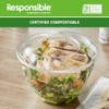 Responsible Products Lids 18-48 oz Clear Round Salad Bowls, Certified