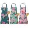 Candcamp 3 Pack Aprons for Women, Large Size Rose Adjustable