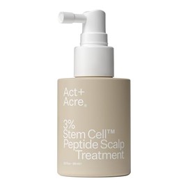 Act+Acre - Tratamiento de péptidos de células madre procesadas en frío al 3 %, aumenta la densidad del cabello, células madre de uva, péptidos + cafeína, vegano, sin fragancia, 3 onzas líquidas