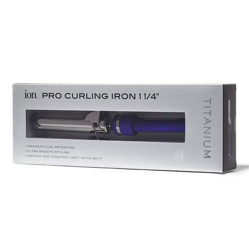 ion Titanium Pro Curling Iron, 11/4 Inch, Heats up to