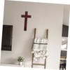 Ciieeo Solid Wood Crucifix Cross Wall Hanging Decor Wooden Craft