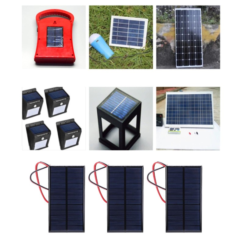 Pack of 3 Solar Panel DC 6 V 1 W