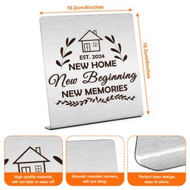 New Home Gift for Women Men Plaque Sign Desk Decor for New Home House Warming Gift for Best Friends Decor Gifts for Home Office New Home Owners Gifts Thanksgiving Birthday Gifts for Friends