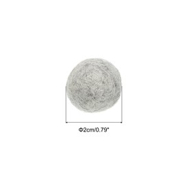 PATIKIL Wool Felt Balls Beads Wool Felting Pom 2cm 20mm Snow Gray for Home Crafts Handcrafts Project DIY Pack of 5