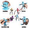 Pack of 4 Telescopic Robots, Telescopic Suction Cup Robot Toy,