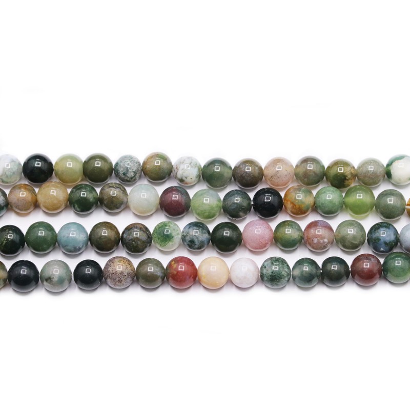 jodaying Gorgeous Natural Indian Agate Gemstone Loose Beads Smooth Round