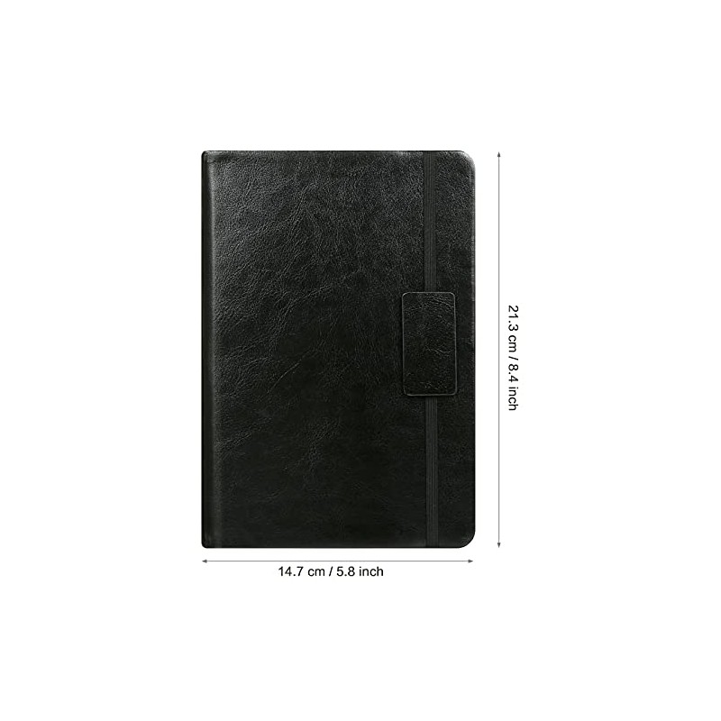 Kesote A5 Cuaderno con Cubierta Dura Libreta Negra con Banda