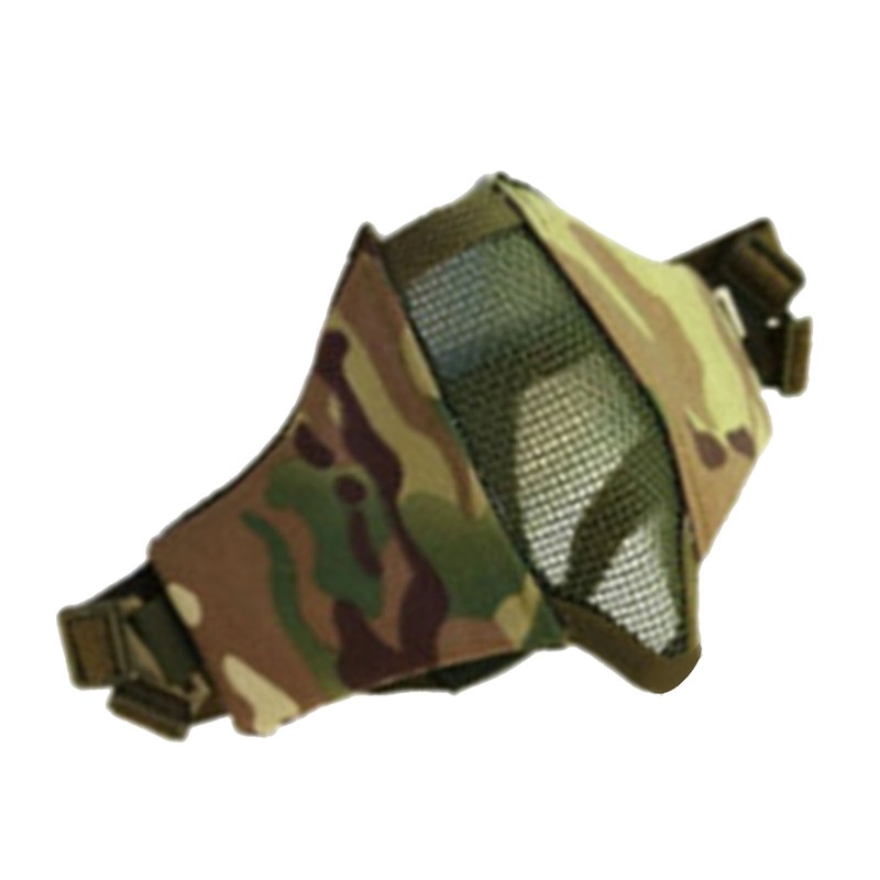 Steel Mesh Protective Face Shield Half Face Oxford Cloth Breathable