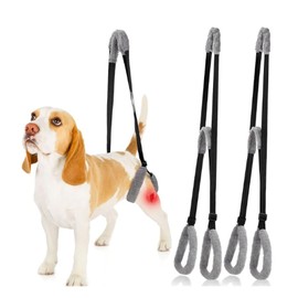HilBeliFU 2Pcs Sling for Dogs Back Legs, Soft Dog Hind Leg Support Harness with Adjustable Buckle, Webbing Dog Support Sling, Flexible Dogs Back Leg Harness, 15.75in-27.56in, Black