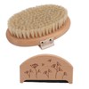 2PCS Set Sweater Cleaning Shaver Set Oval Beech Wood Bristle