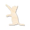Unfinished Wood Playing Cat Shape Craft up to 46" 6"