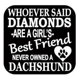 Dachshund Diamonds TP 464 Sticker 6" Decal rescue dog kennel toys treats