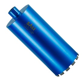 SALI Wet Diamond Core Drill Bits 6-1/2"/167mm Diameter, 15"/380mm Drilling Depth Concrete Core Drill Bit, 1-1/4-7" Thread Core Bit Turbo Laser-Welded Segments with Rebar, Brick, Block, Masonry, Stone