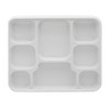 Pooja Bazar 8 Compartment White Party Thali Plates (50 Pack)