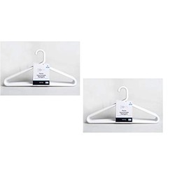 Mainstays Super Heavy Weight Hanger, White, 9-Pack (Pack of 2)