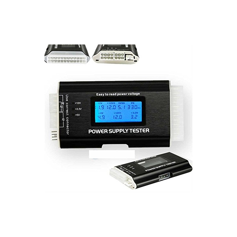 zmart PC ATX Power Supply Tester 20/24Pin ITX SATA HDD