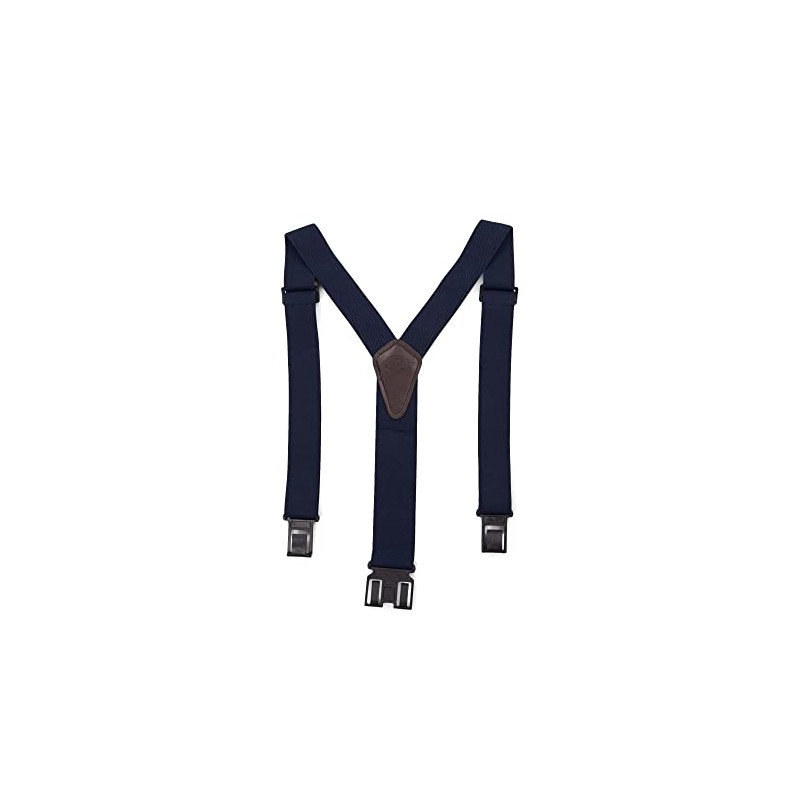 Dickies Men’s Belt Clip Stretch Suspenders, Navy, One Size