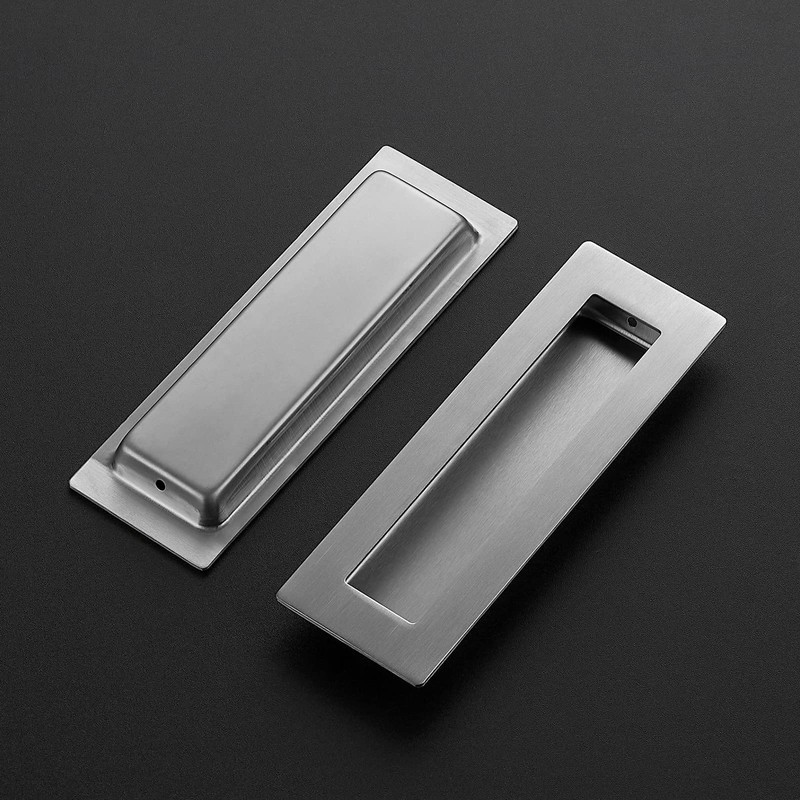 Ravinte 1 Pack Brushed Nickel Sliding Closet Door Handles Silver