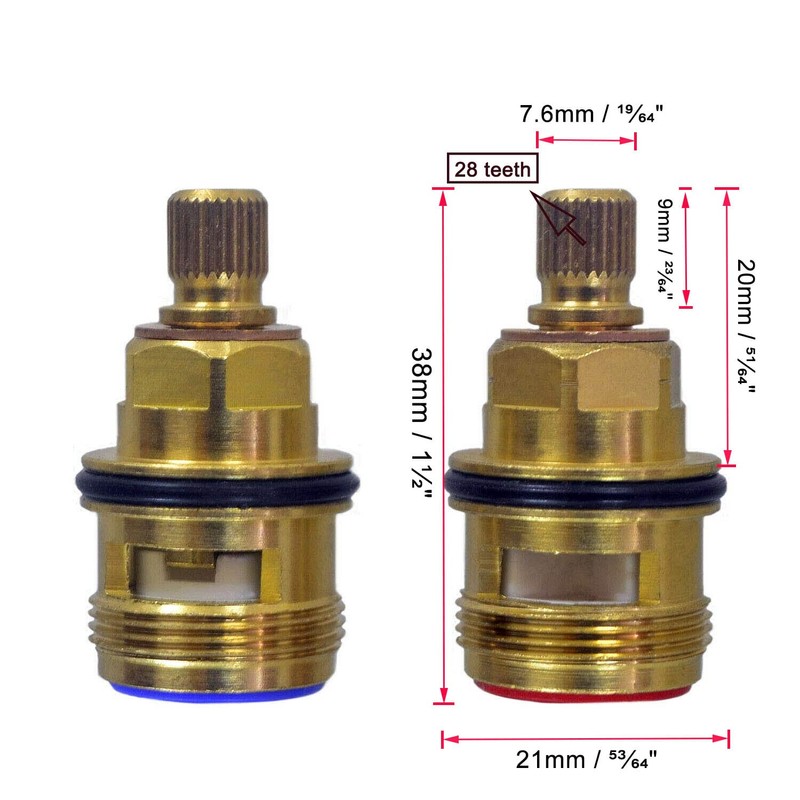 Ceramic Disc Cartridges Tap Valve Quarter Turn Gland 1/2 Spare