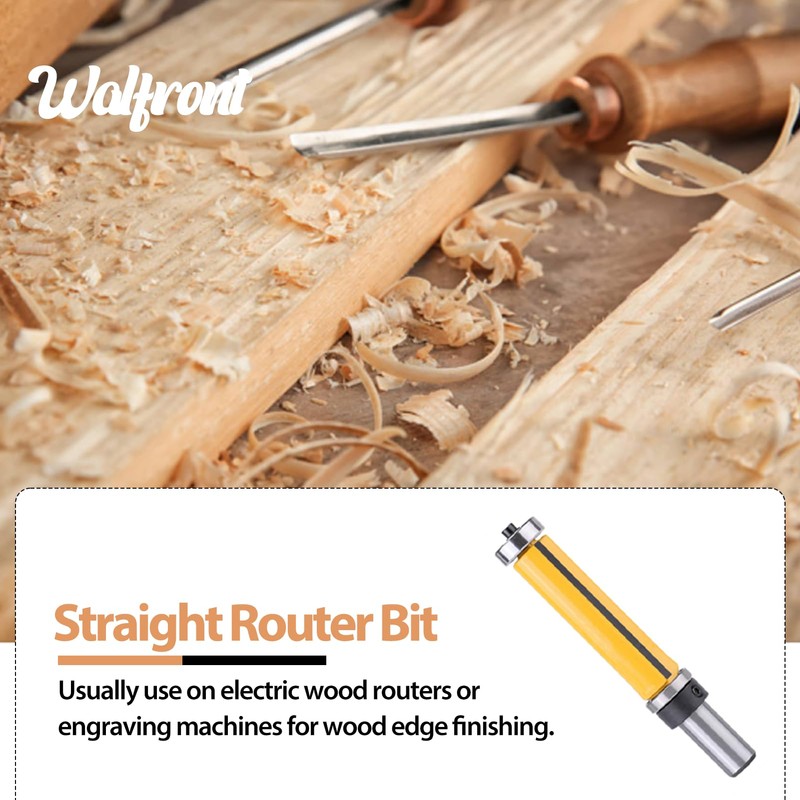 1/2" Shank Straight Router Bit Woodworking Flush Trim Router Bit