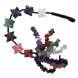 Lovionus89 7 Chakra Crystal Gemstone Hanging Ornament Home Decoration for Healing, Good Luck, Yoga Meditation, Multiple Stones Merkaba