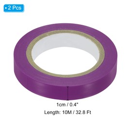 PATIKIL 32.8Ft Grip Finishing Tape, 2 Pack PVC Racquet Finishing Tapes Racket Accessories Sticky Seal for Tennis Badminton, Purple