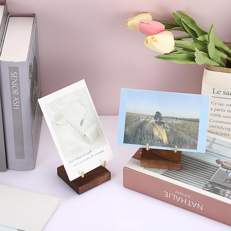 Rurumi 万能 ディスプレイスタンド 2個セット 木製台座 展示 イーゼル スタンド トレカ 原石