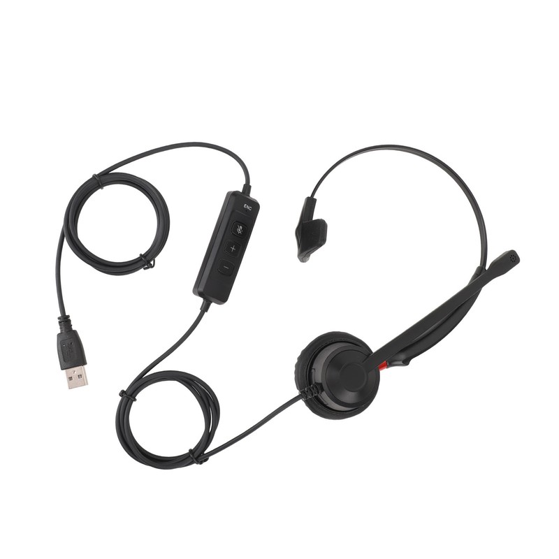 Telephone Headset Noise Canceling Comfortable Versatile Single Ear PC Headphone