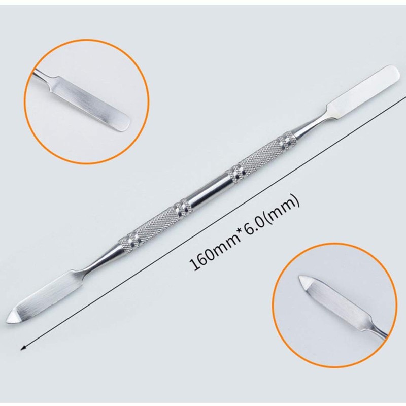 Stainless Steel Double Spatula Ointment Spatula for Make Up Pallets