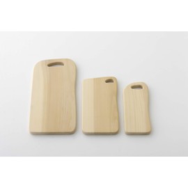 Woodpecker Ginkgo Wood Cutting Board, Made in Japan, Natural Wood, Ginkgo Wood Cutting Board, Holding Hole, Round (3 Medium)