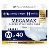 NorthShore MegaMax Adult Overnight Diapers, 12-Hour Tab-Style, Medium, 40 Count