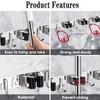 2 Pack Mop and Broom Holder Wall Mount, 5 Racks