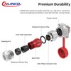 CNLINKO DH-24 2-Pin Industrial Waterproof Connectors, IP68 Circular Connectors, Carbide