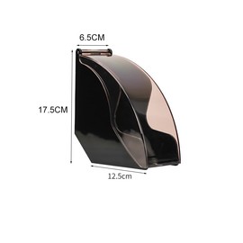POEFT Black Acrylic Coffee Filter Holder Filter Paper Dispenser Rack with Dustproof Cover for Cafe, Hotel, Bar, Home