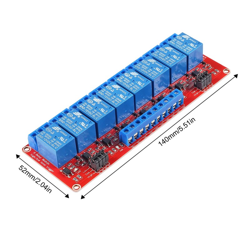2Pcs 8 Channel 12V Relay Module High Low Level Trigger