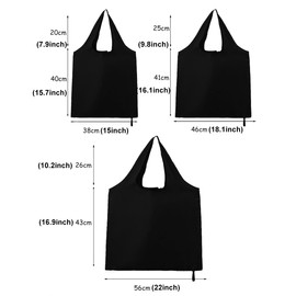 FAVORTALK Shopping Bags Foldable - 3 Pack Folding Reusable Lightweight Water Resistant Shopper Bags for Women Ladies Solid Color Portable Grocery Bags for Travel Beach Daily Use D24514