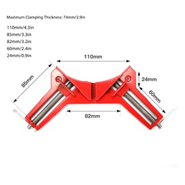 4Pcs Right Angle Clamp, Clamps for Corners DIY Hand Tools Picture Frame Corner Clamps Adjustable Wood Vice Miter Clamp for Picture Photo Frame Glass