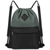 WANDF Drawstring Backpack, Sports Gym Bag with Wet Pocket, Water