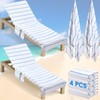 Redbaker 4 Pack Pure Cotton Pool Chair Cover and Beach