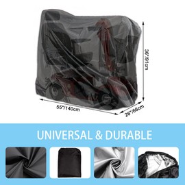 VVHOOY Mobility Scooter Cover Waterproof, Mobility Scooter Storage Cover with Storage Bag, 210D Oxford Heavy Duty Power Scooter Cover, Wheelchair Cover Protector from Dust Dirt Snow Rain Sun Rays