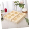 Kisangel 2pcs Wooden Desktop Storage Box Multi-Compartment Flowerpot Holders for