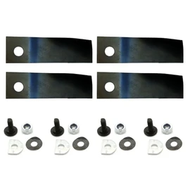 4Pcs Blades & Bolts Set for 19" & 21" Honda Rear Catcher Lawn Mowers 06720-VA3-K00 L1238-HRU-001 HRU194PU & HRU214SU for Buffalo Classic 19” Cut Model Buffalo Buck and Buffalo Bull