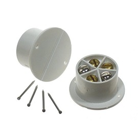 Door Contacts - Sensors - Detectors x 1 for Wired Burglar Alarm - White Round Flush Fitting Speed Fit