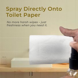 Bella B Bee Clean TP Spray - Spray onto toilet paper - Natural & made with organic ingredients - For The Entire Family - Alternative to Wet Wipes - With Soothing Witch Hazel - All Natural Fragrance