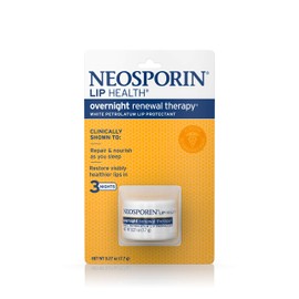 Neosporin Lip Health Overnight Healthy Lips Renewal Therapy Petrolatum Lip Protectant, 0.27oz. (Pack of 2)