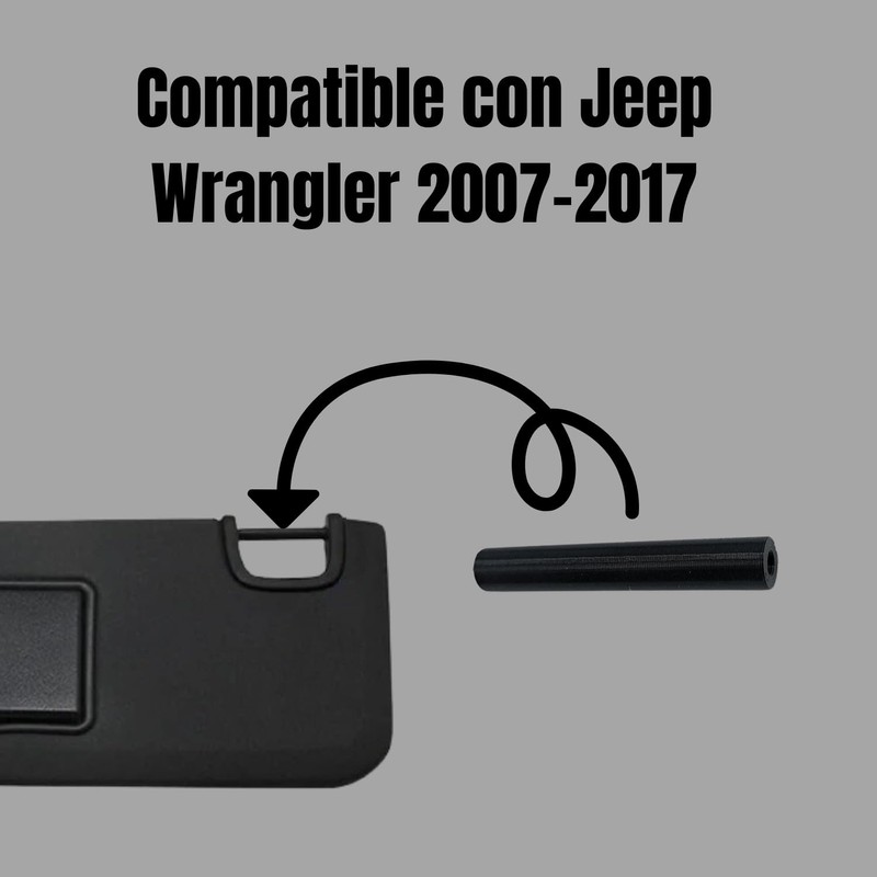 EMALPE Sun Visor Repair Tube for Jeep Wrangler, Fits 2007-2017